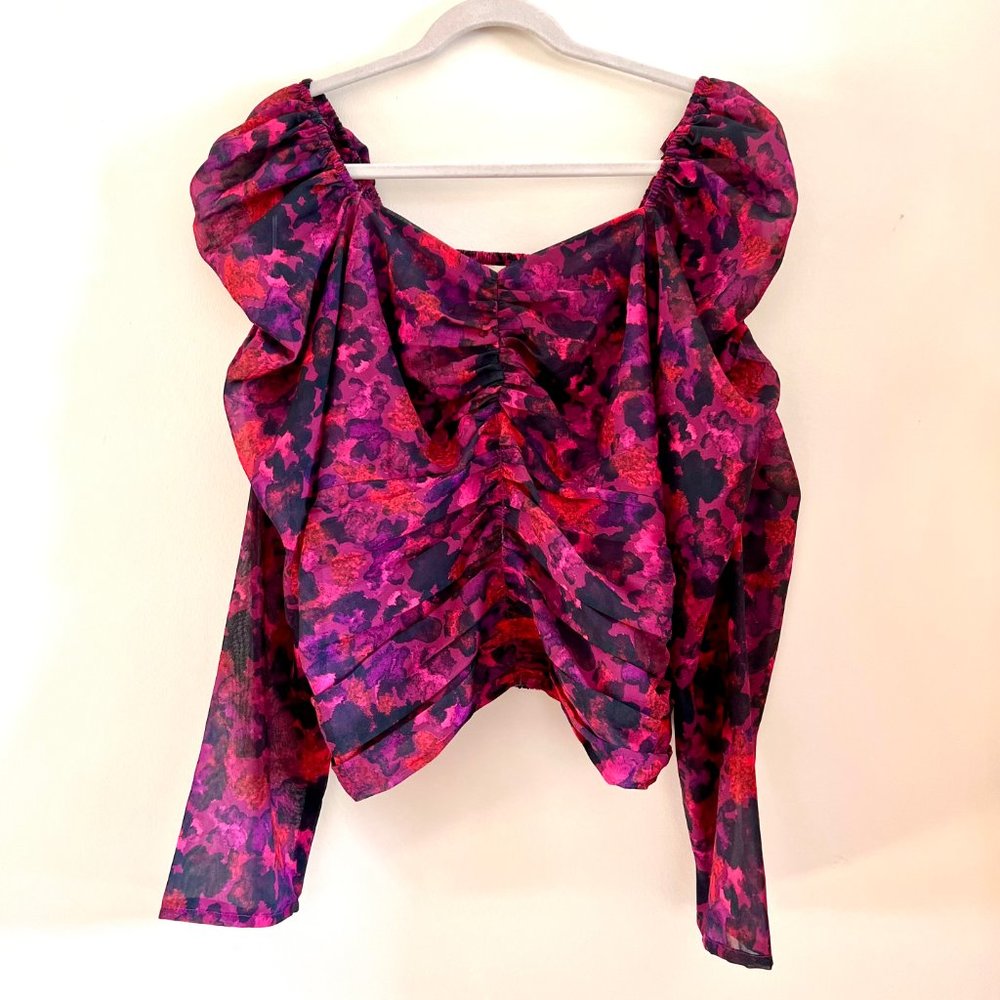 Anthropologie Samant Chauhan Samara Cropped Blouse